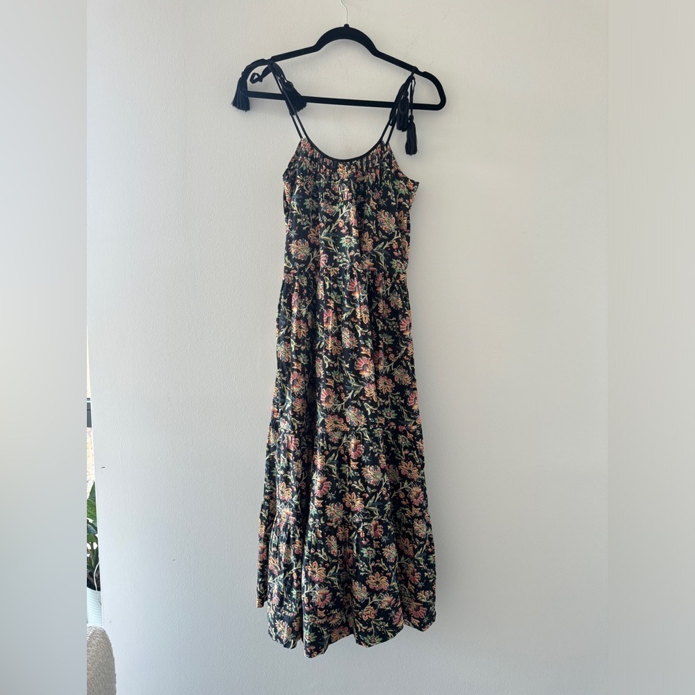 THE GREAT The Breeze Dress in Black Floral - Picture 5 of 10